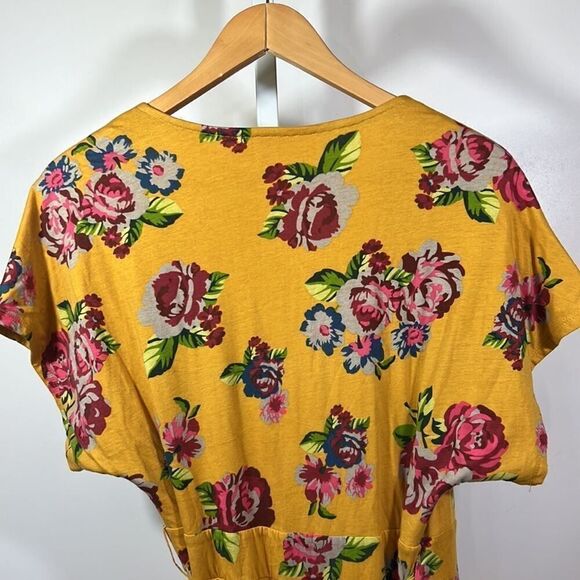 MATILDA JANE Women’s Alana Floral Print Tie Waist Wrap Maxi Dress Yellow Small - Picture 8 of 10